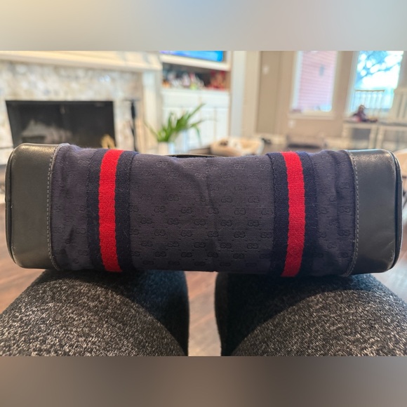 Gucci GG Monogram Supreme Sherry Web Ophidia Boston Doctor Satchel Bag Vintage - Picture 14 of 16